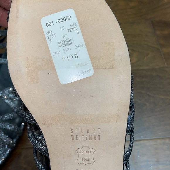 New, Stuart Weitzman Athens Metallic Gladiator Sandal - Picture 11 of 15